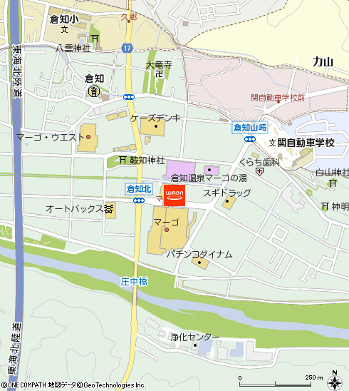 イオン関店付近の地図